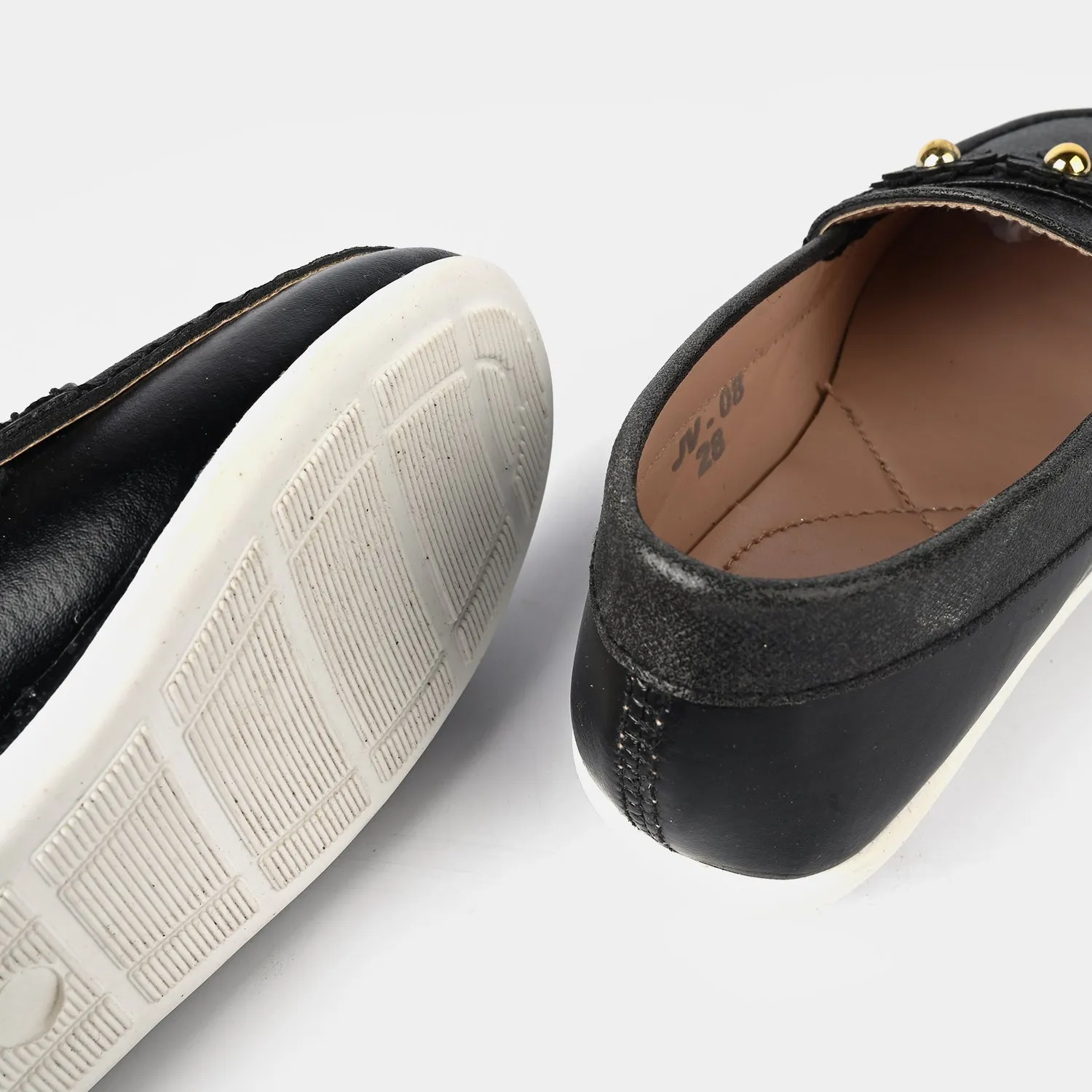 Loafers 2024 Girls Loafer JV-08-BLACK