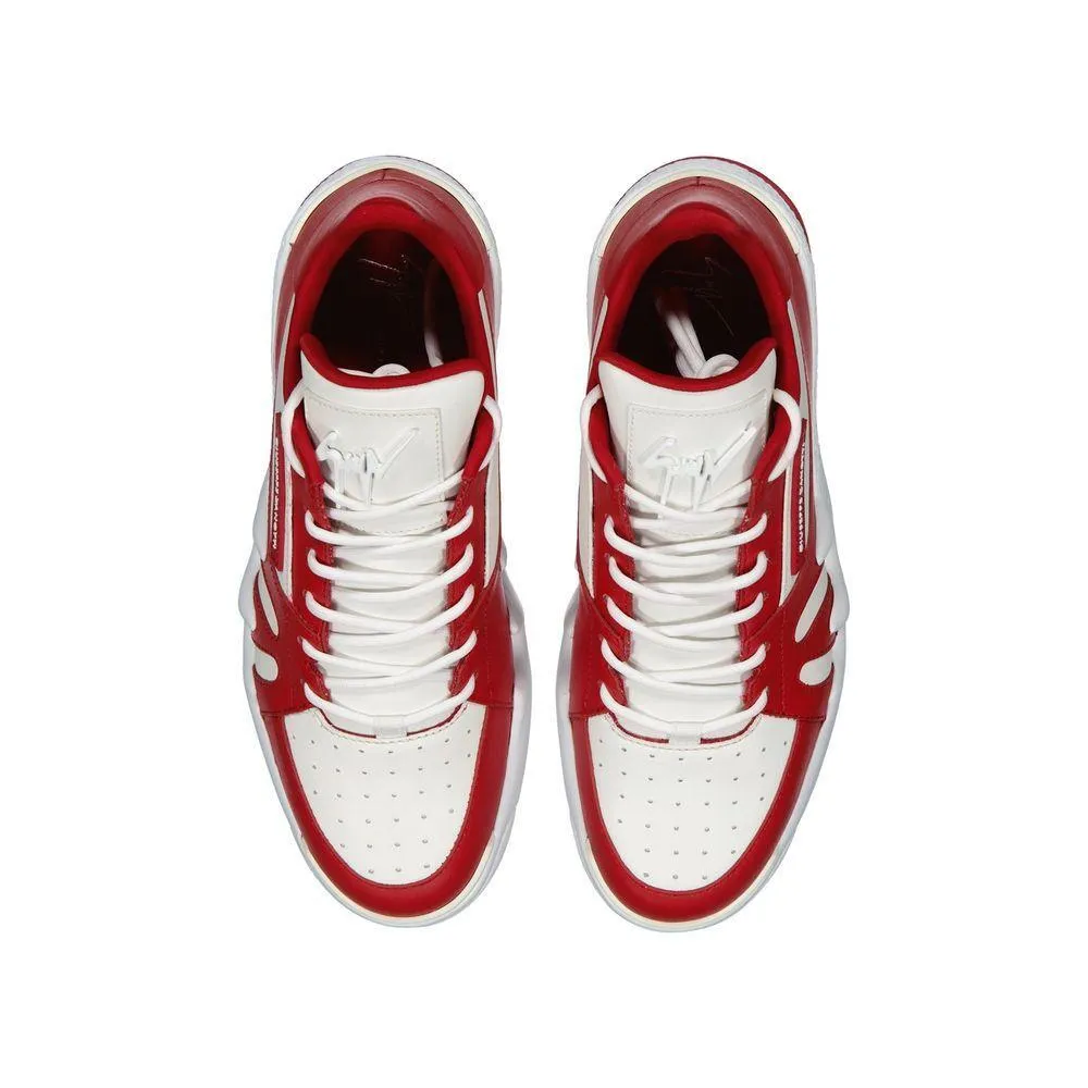Under Market Sneakers Giuseppe Zanotti Red Calfskin Low Top Sneakers