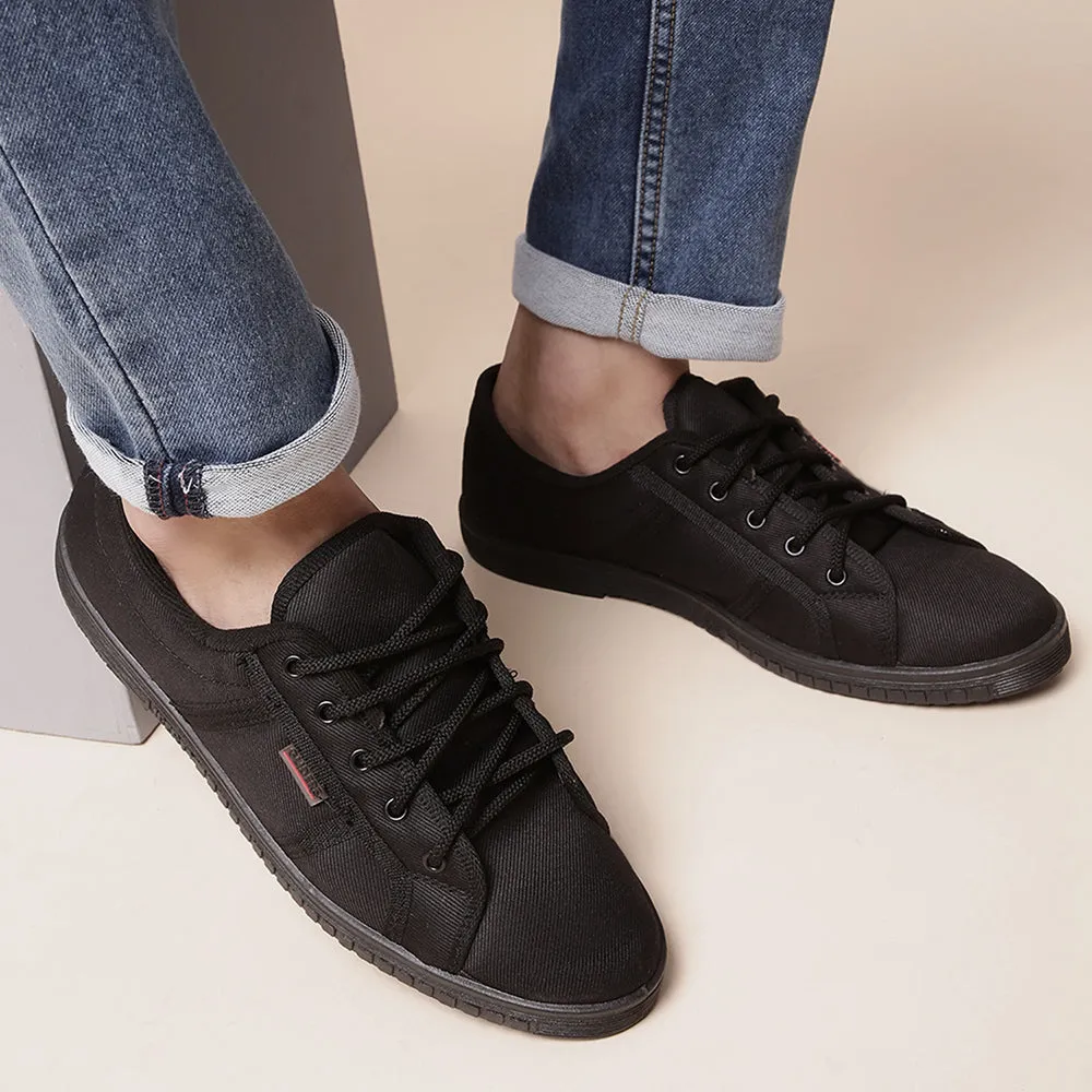 Casual Shoes For Sale Gliders Black Casual Lace Up Shoes For Men JUMPER-E By Liberty