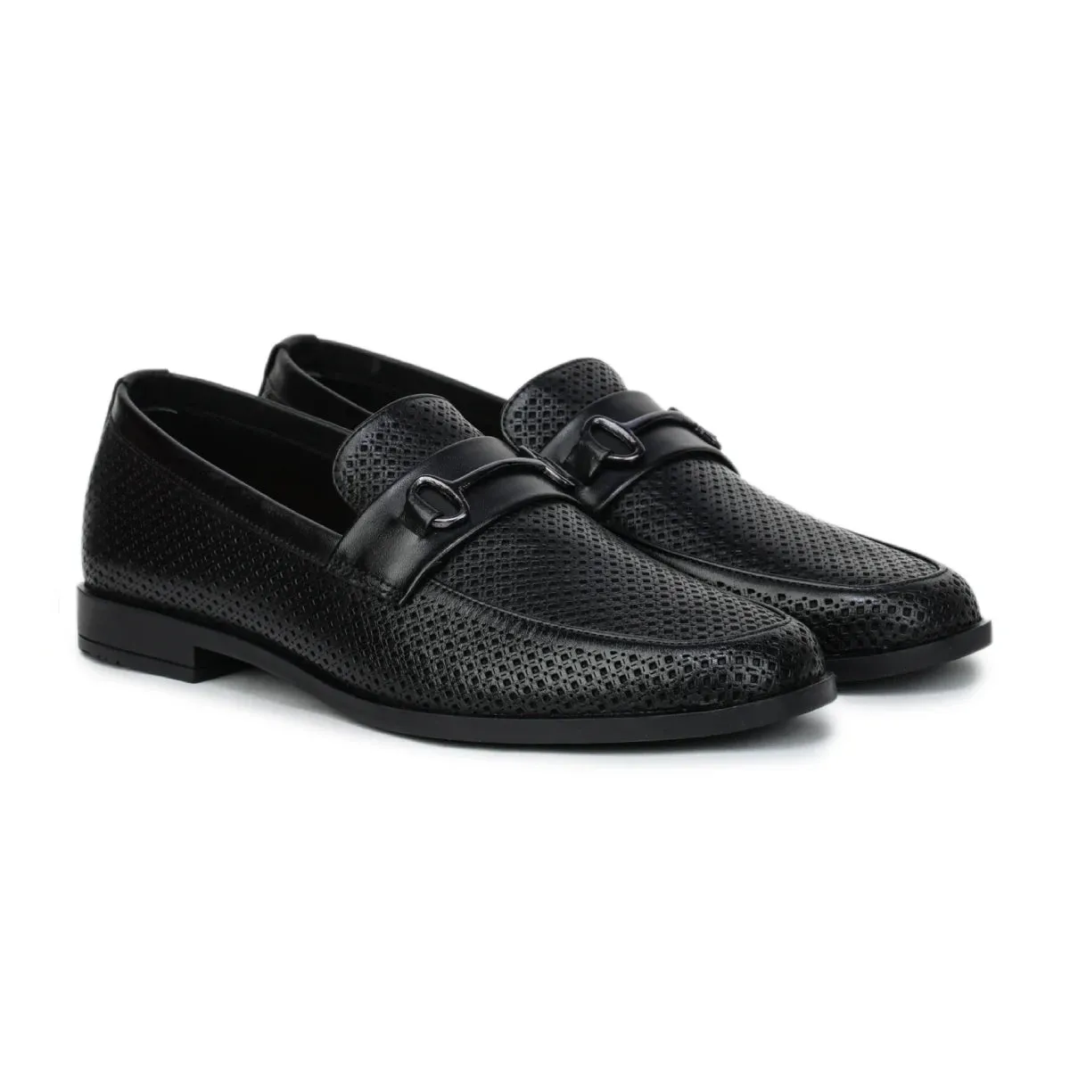 Original Leather Loafers 9981  Pointed Toe with Mesh Texture Slip-on Shoes Formal Shoes Loafers