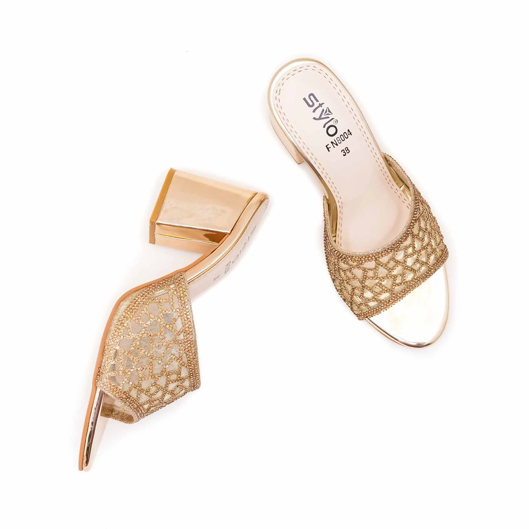 Golden Fancy Slipper For Women FN8004 Ye Slippers