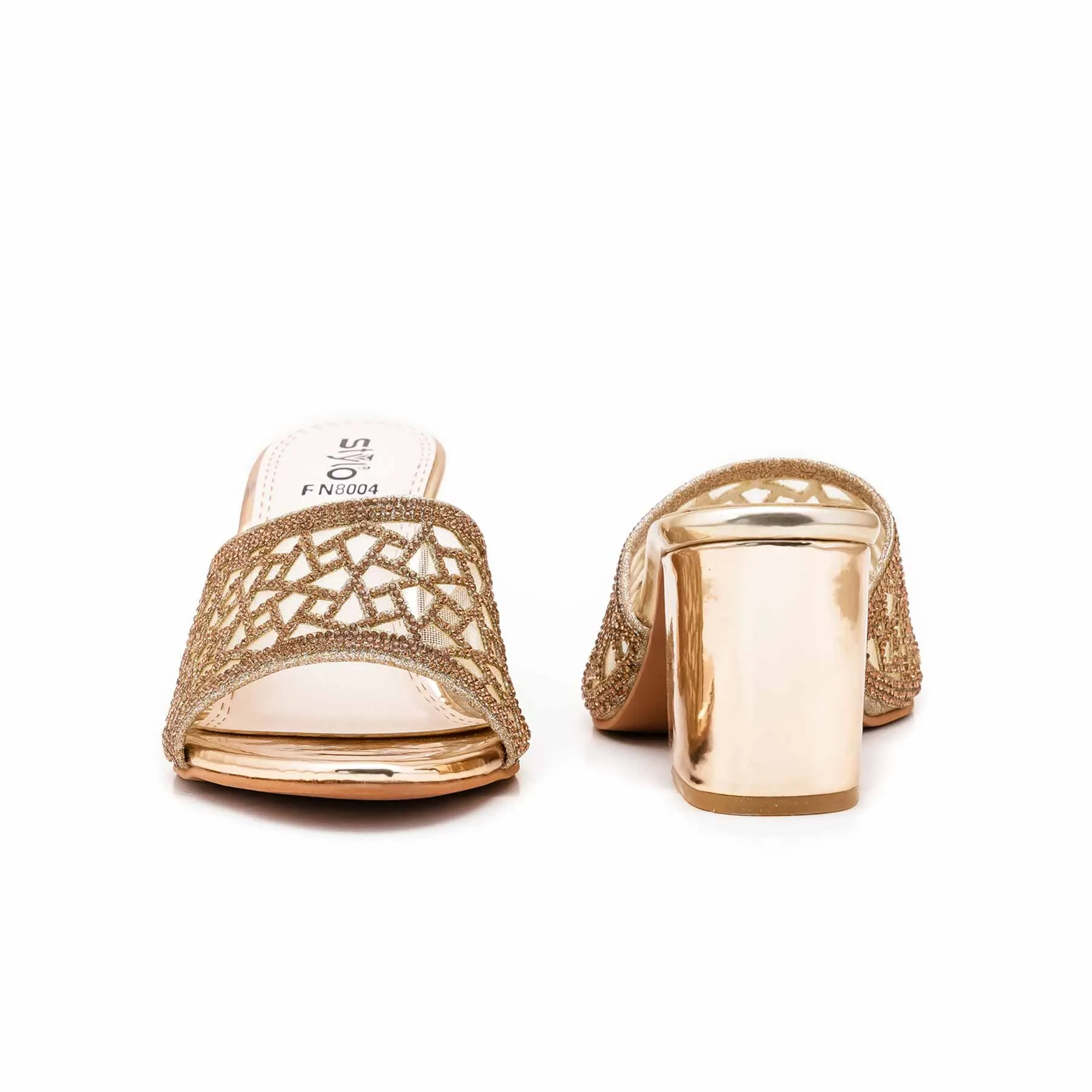 Earth Slippers Golden Fancy Slipper For Women FN8004