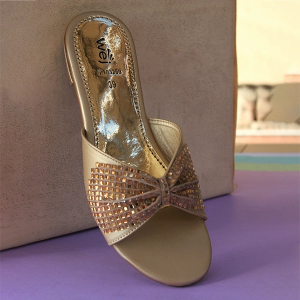 Golden Fancy & Stylish Slippers for women Fur Monster Slippers