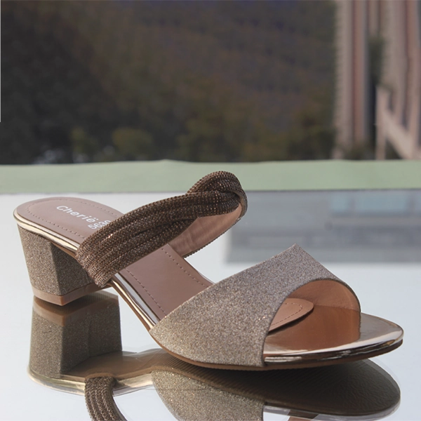 Golden Fancy & Stylish Slippers for Women Kd Slippers