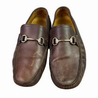 Saks Fifth Avenue Loafers Mens 10.5M Brown Leather Bit Shoes Career Everyday Loafers Dillards