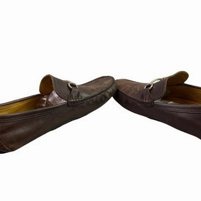 Gianvito Rossi Loafers Saks Fifth Avenue Loafers Mens 10.5M Brown Leather Bit Shoes Career Everyday