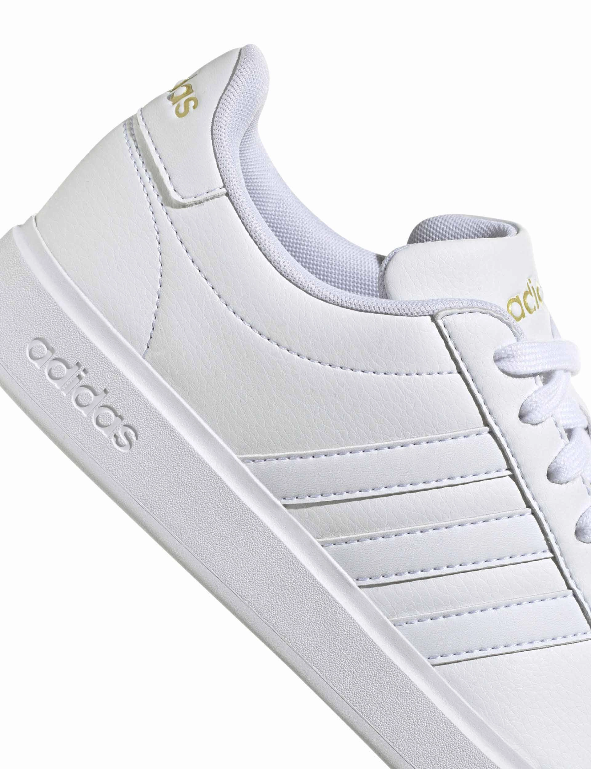 Grand Court 2.0 Shoes - Cloud White/Gold Metallic Customized Adidas Shoes