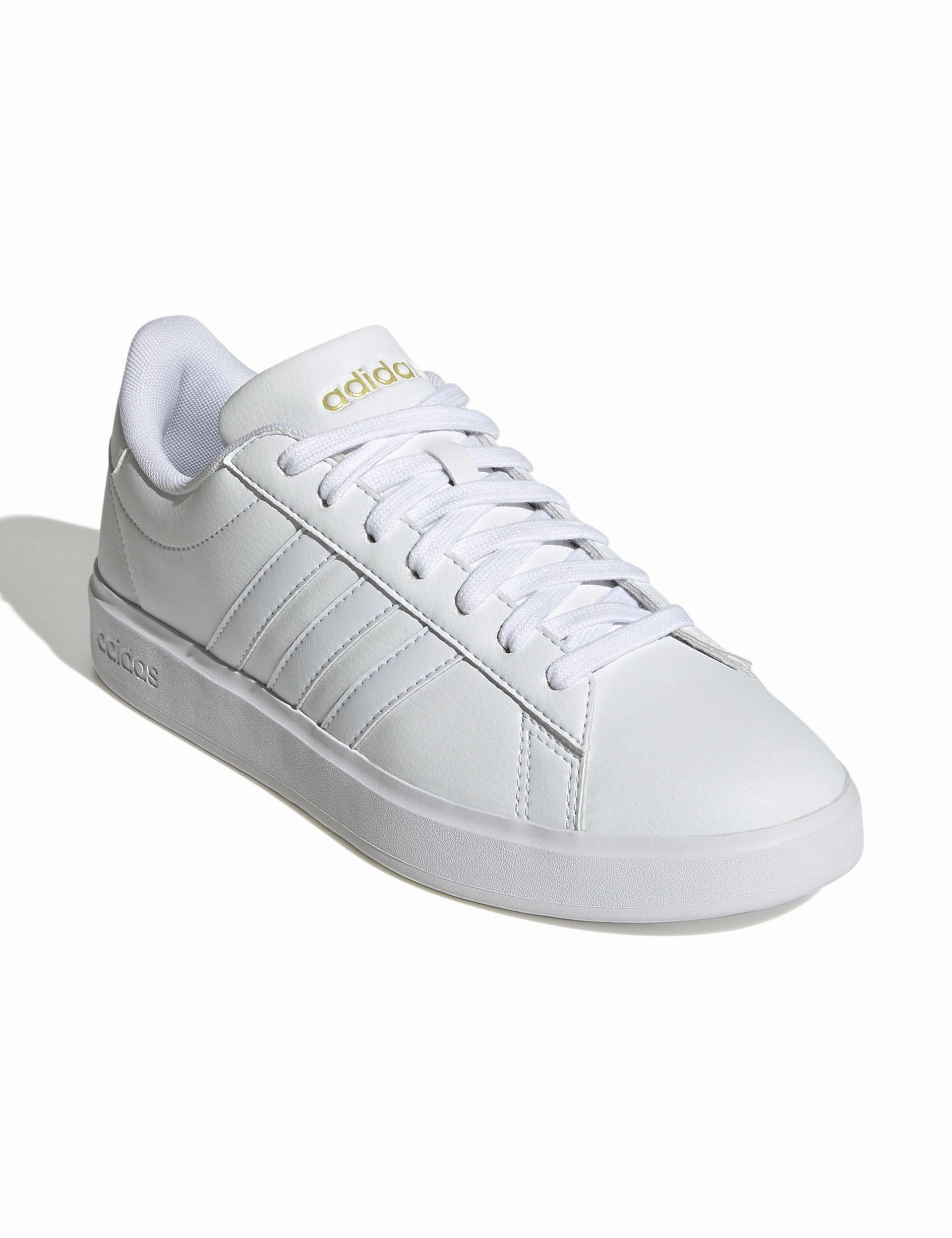 Superstar Shoes Adidas Grand Court 2.0 Shoes - Cloud White/Gold Metallic