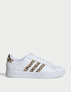 Adidas Shoes Charms Grand Court 2.0 Shoes - Cloud White/Magic Beige/Matte Gold