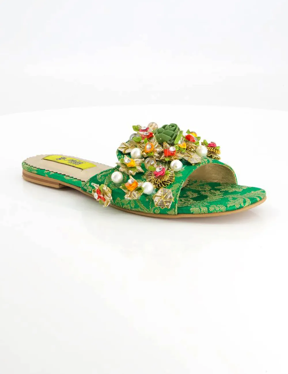 Green | Fancy Slippers for women Off Brand Slippers