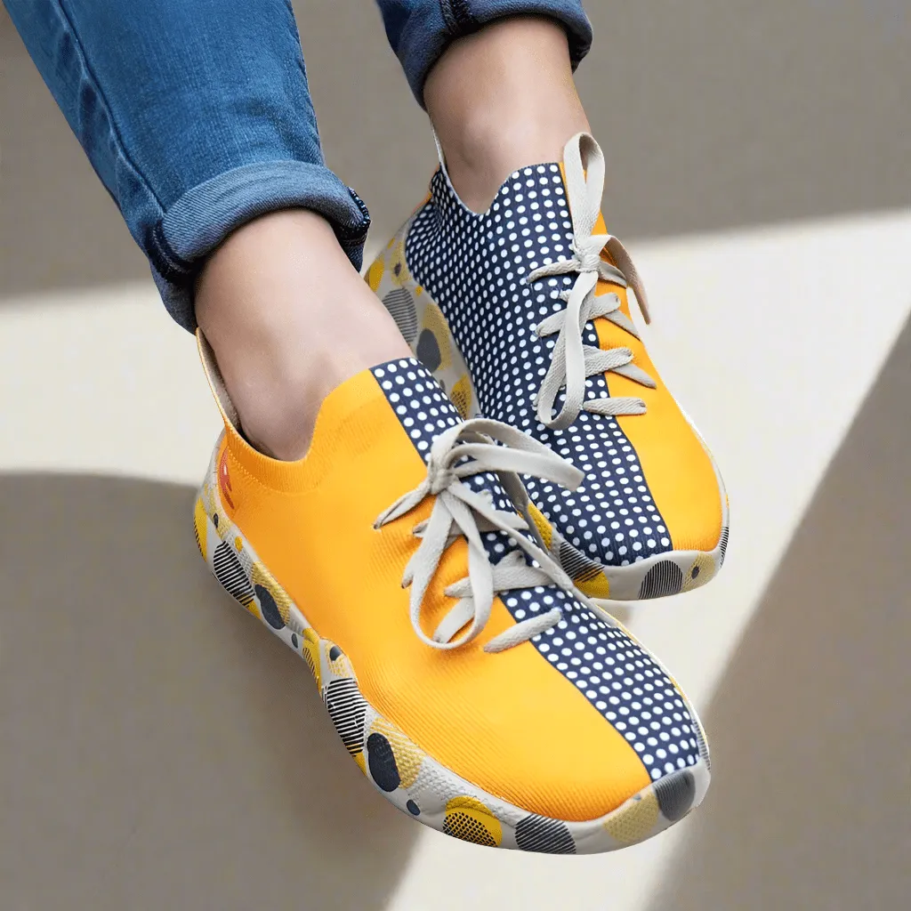 Best Running Sneakers With Arch Support Grey & Yellow Mijas Women