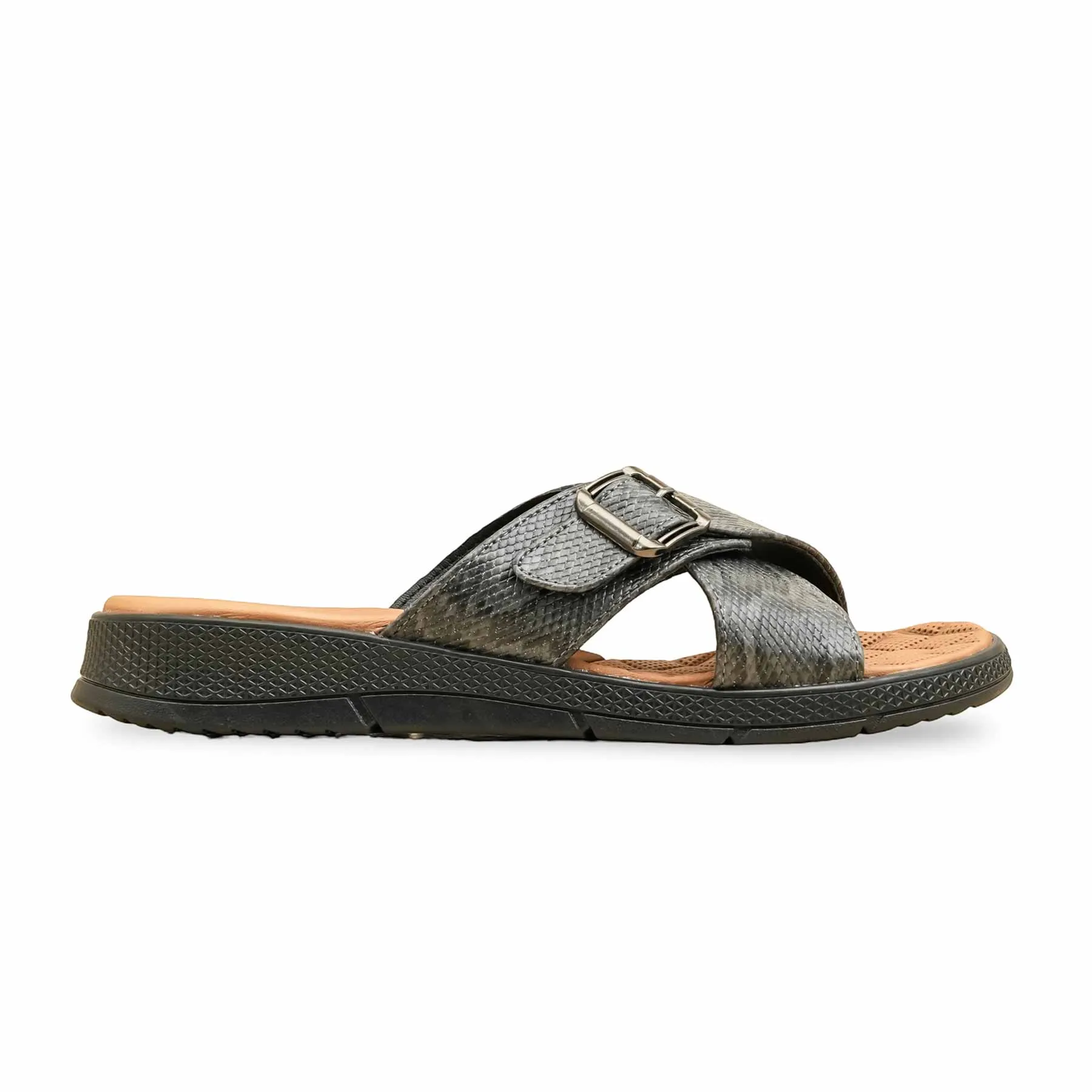 Grey Formal Slipper For Ladies PU0439 Brooklyn Slide