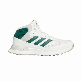 Adidas Anthony Edwards Shoes ADIDAS S2G Mid Unisex Spikeless Shoes (White/Green)