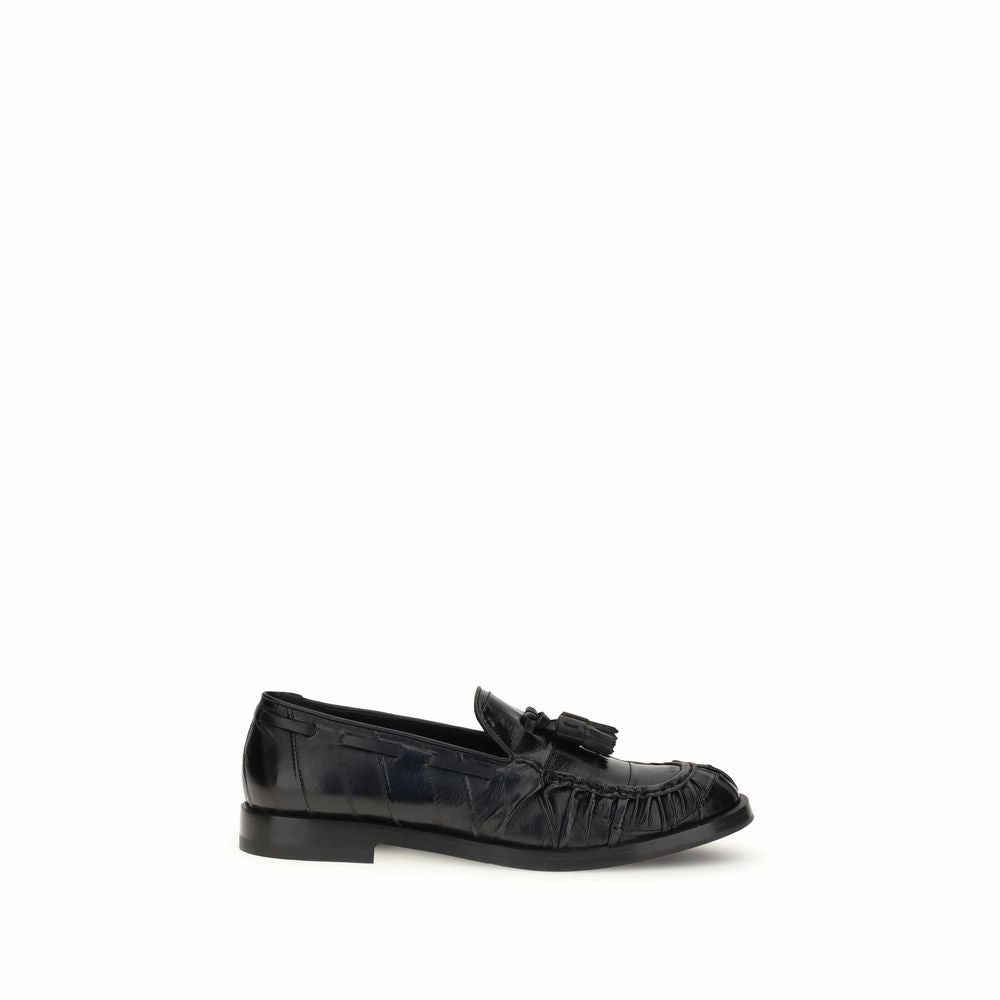 Leather Loafers Sale Fratelli Rossetti Black Rubber Slip-On Loafers