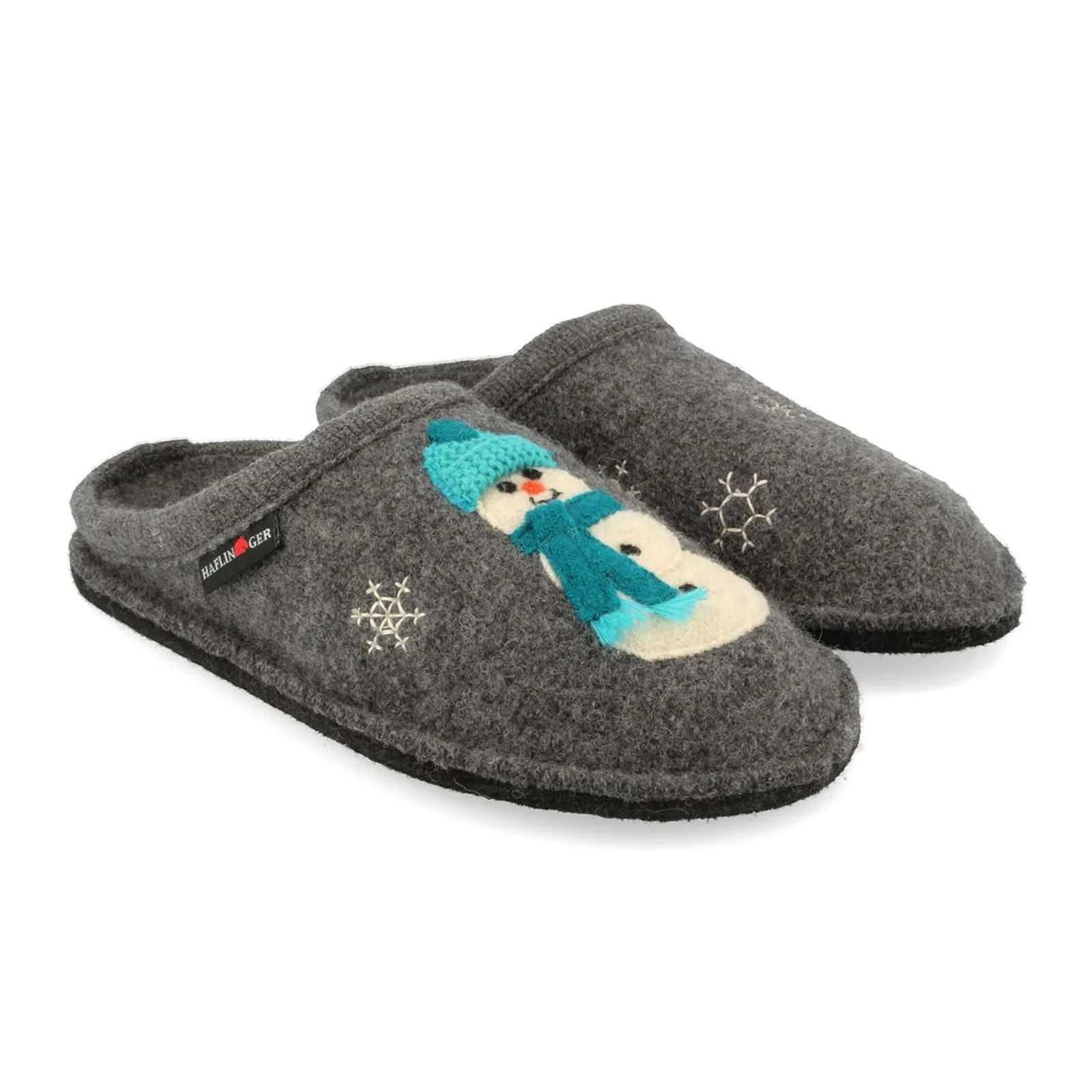 Haflinger Snowman Slipper (Women) - Grey Bussines Casual Shoes