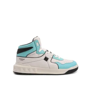 Valentino Garavani White Calfskin High Top Sneakers Shoe Laces For Sneakers