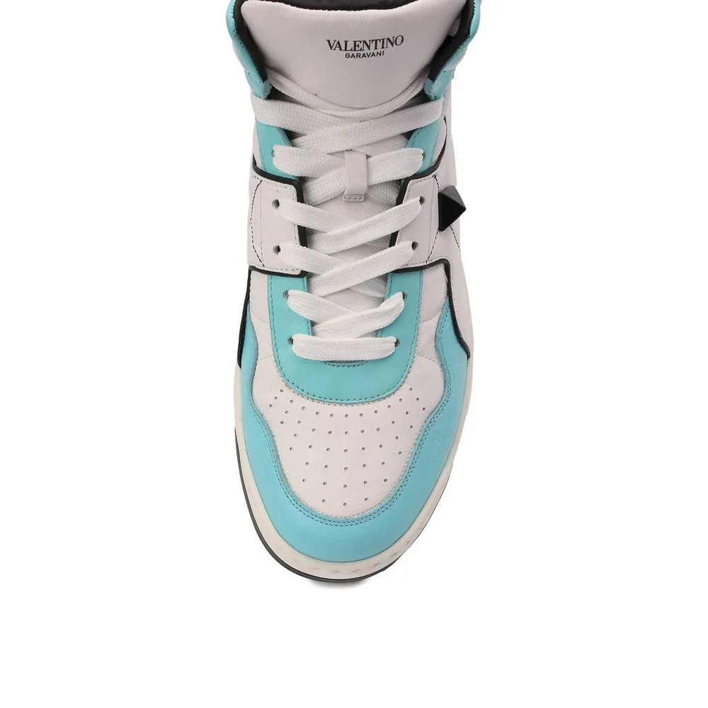 Sneakers Runners Valentino Garavani White Calfskin High Top Sneakers
