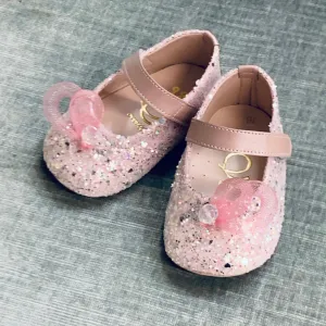 Ever Kid Infant Pink Glitter Shoe Tennis Shoes Flat Feet