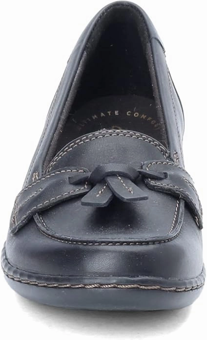 Suede Venetian Loafers Clarks Womens Ashland Bubble Slip-On Loafers Black | Comfortable Dress Shoes