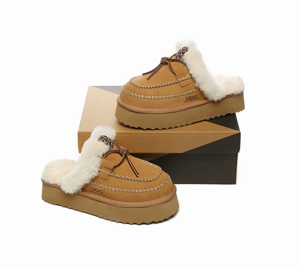 AUSTRALIAN SHEPHERD UGG Slippers Women Sheepskin Wool Platform Sammy Jw Anderson Slippers