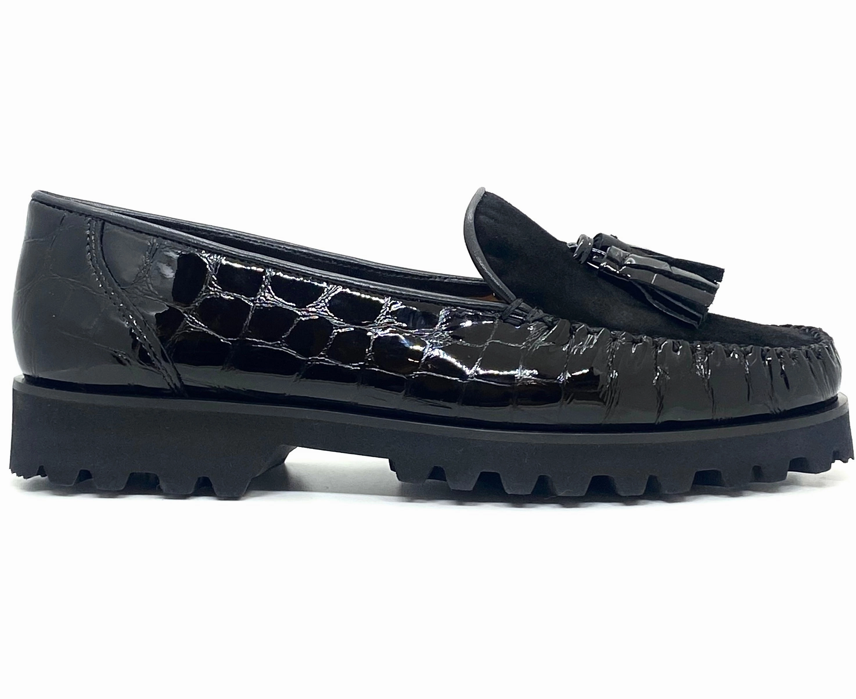 HB Shoes Ladies Tassle Front Abetone Sole Loafer Loafers Spikes