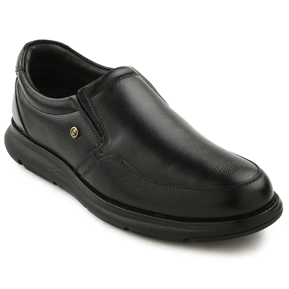 Healers Black Casual Non Lacing Moccasin For Men S984-01 By Liberty Originals Prophere Casual Shoes