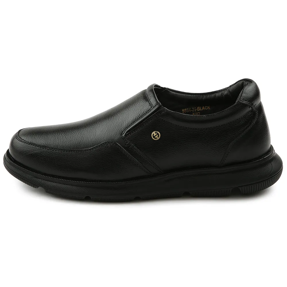 Casual Shoes That Go With Shorts Healers Black Casual Non Lacing Moccasin For Men S984-01 By Liberty