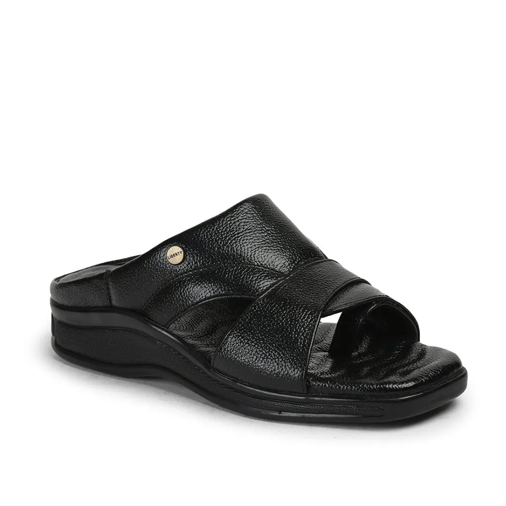 Running Shoes Healers Black Casual Slippers For Men 2050-802 By Liberty