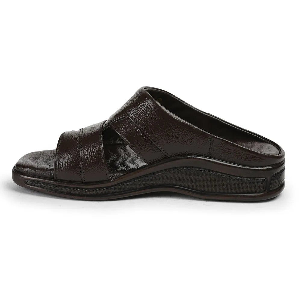 Healers Brown Casual Slippers For Men 2050-802 By Liberty Gel Nyc Casual Shoes