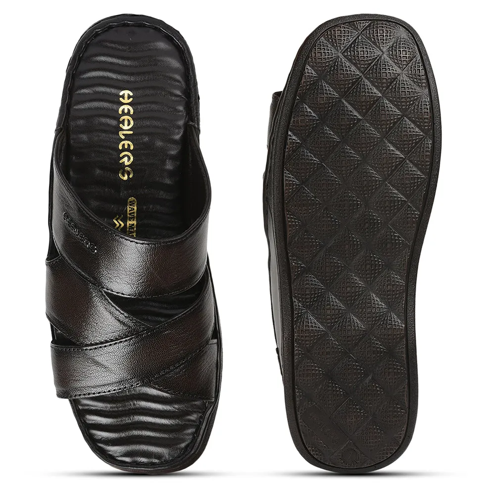 Healers By Liberty Men 2191-51 Brown Casual Slippers Shoes Flats Casual