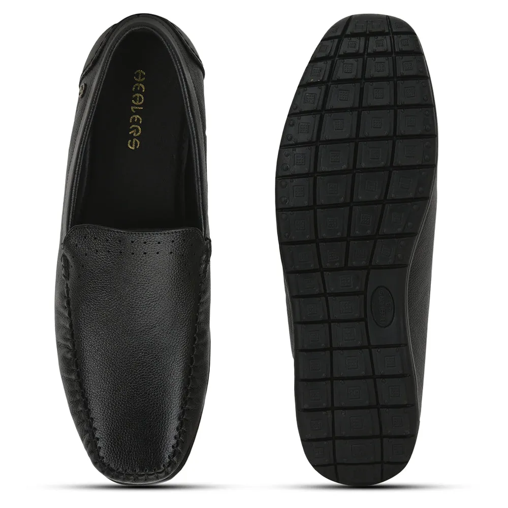 Dsw Platform Loafers Healers Casual Non lacing Loafers Shoes For Men (Black) JPL-271 By Liberty