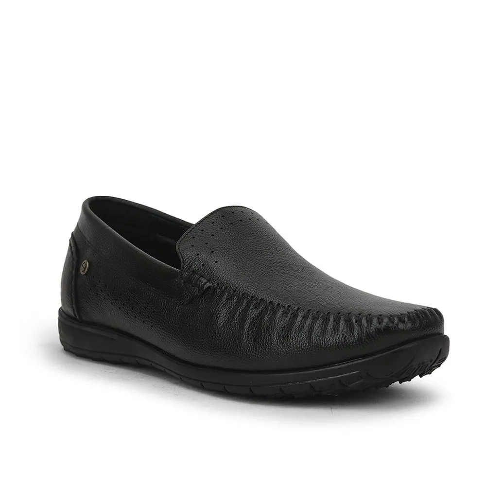 Healers Casual Non lacing Loafers Shoes For Men (Black) JPL-271 By Liberty Miu Miu Shearling Loafers