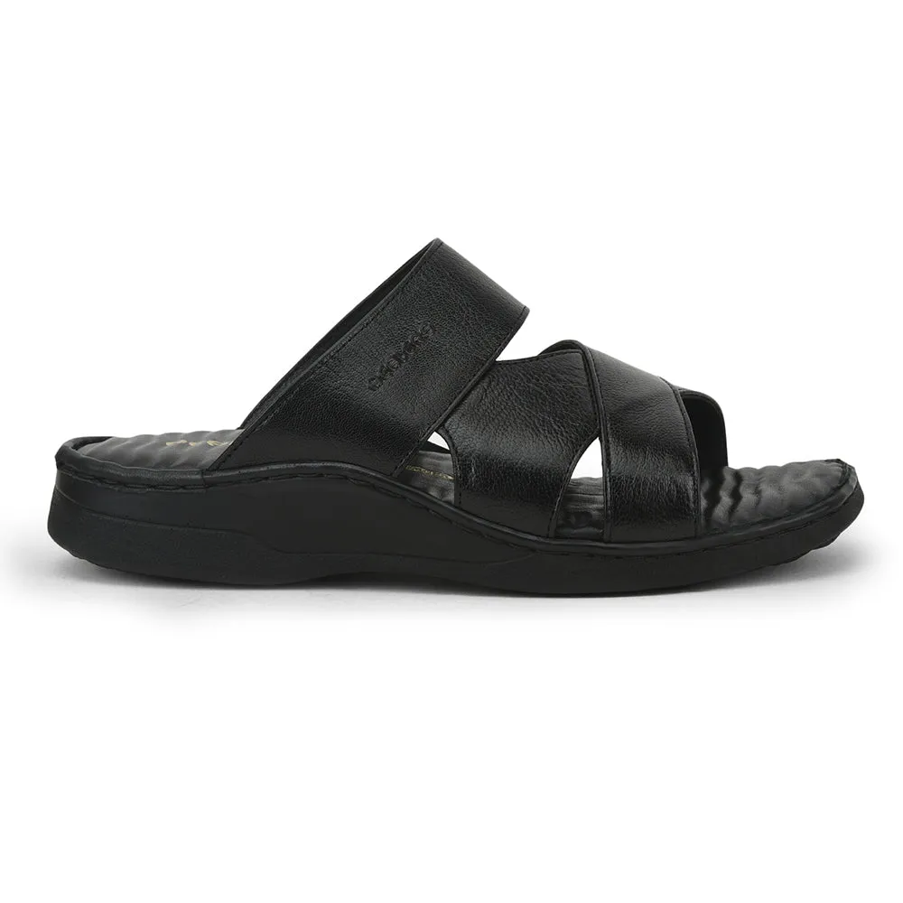 Business Casual Orthopedic Shoes Healers Casual Slippers For Men (Black) 2191-51 By Liberty