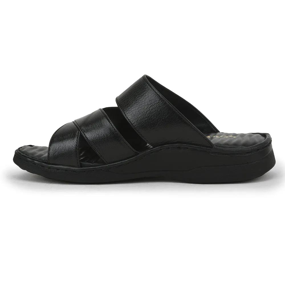 Comfy Casual Tennis Shoes Healers Casual Slippers For Men (Black) 2191-51 By Liberty