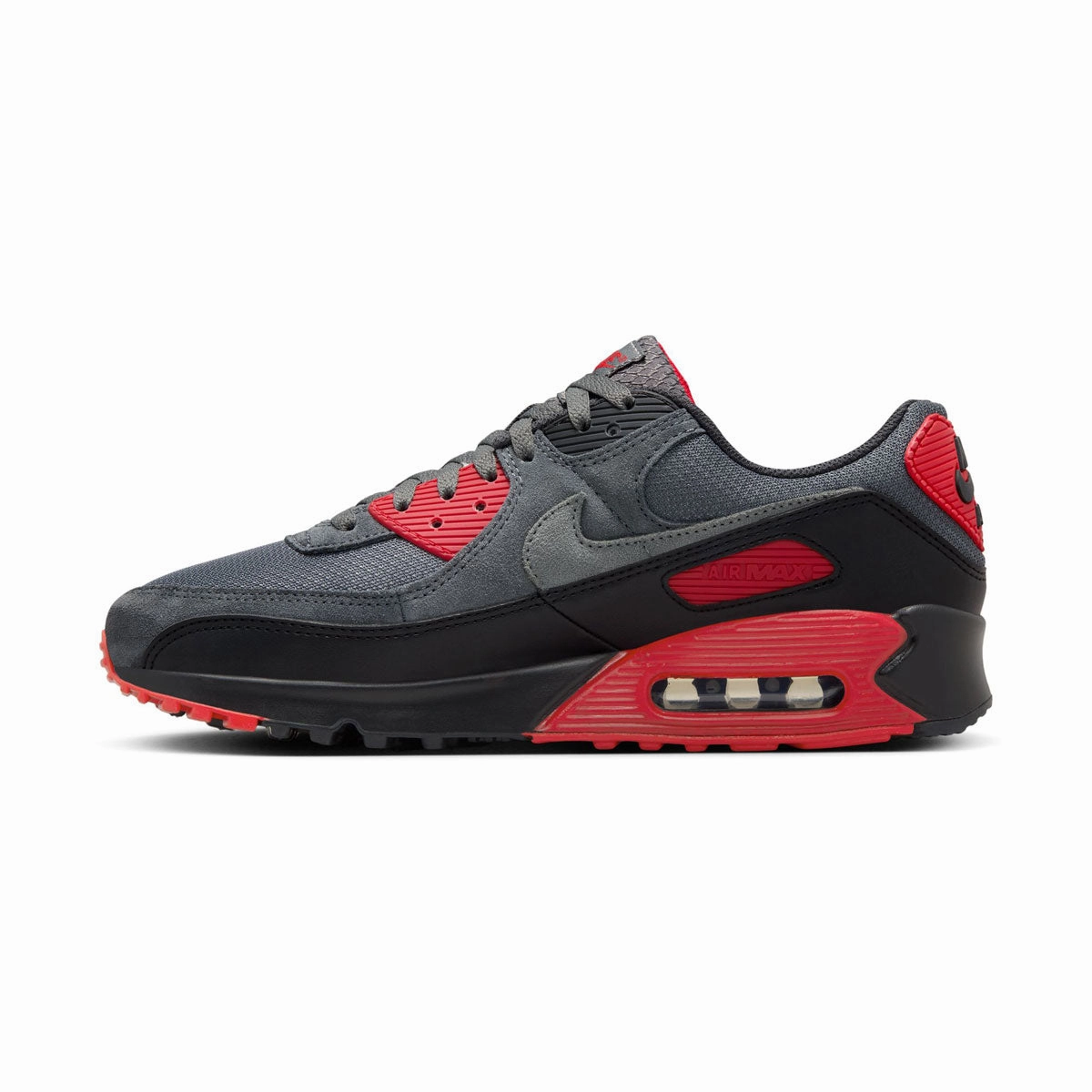 Nike Air Max 90 'Smoke Grey Fire Red' Men's Shoes Asics Wrestling Shoes 2015