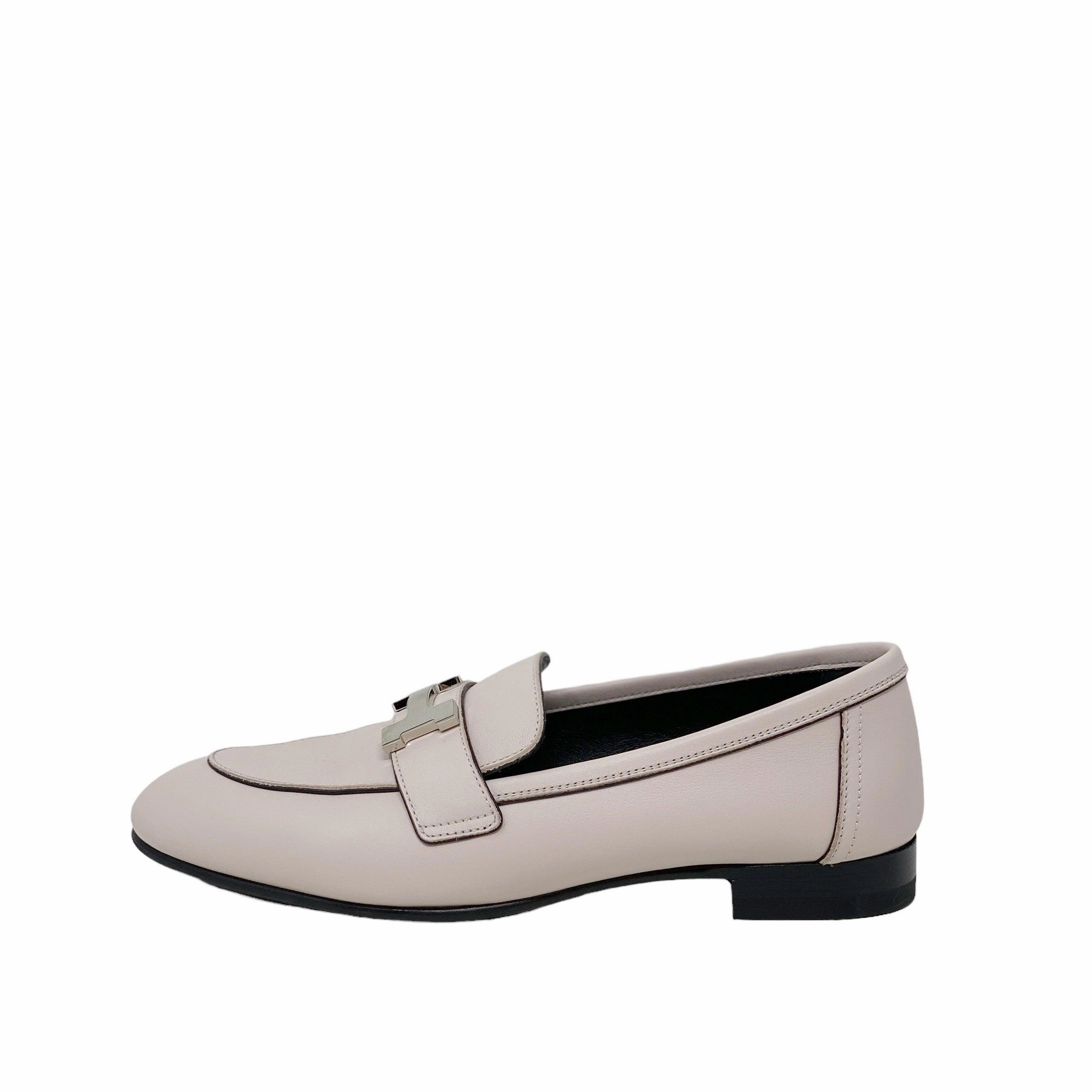 White Mountain Shoes Loafers Hermes Rose Petale Calfskin Paris Loafers 35