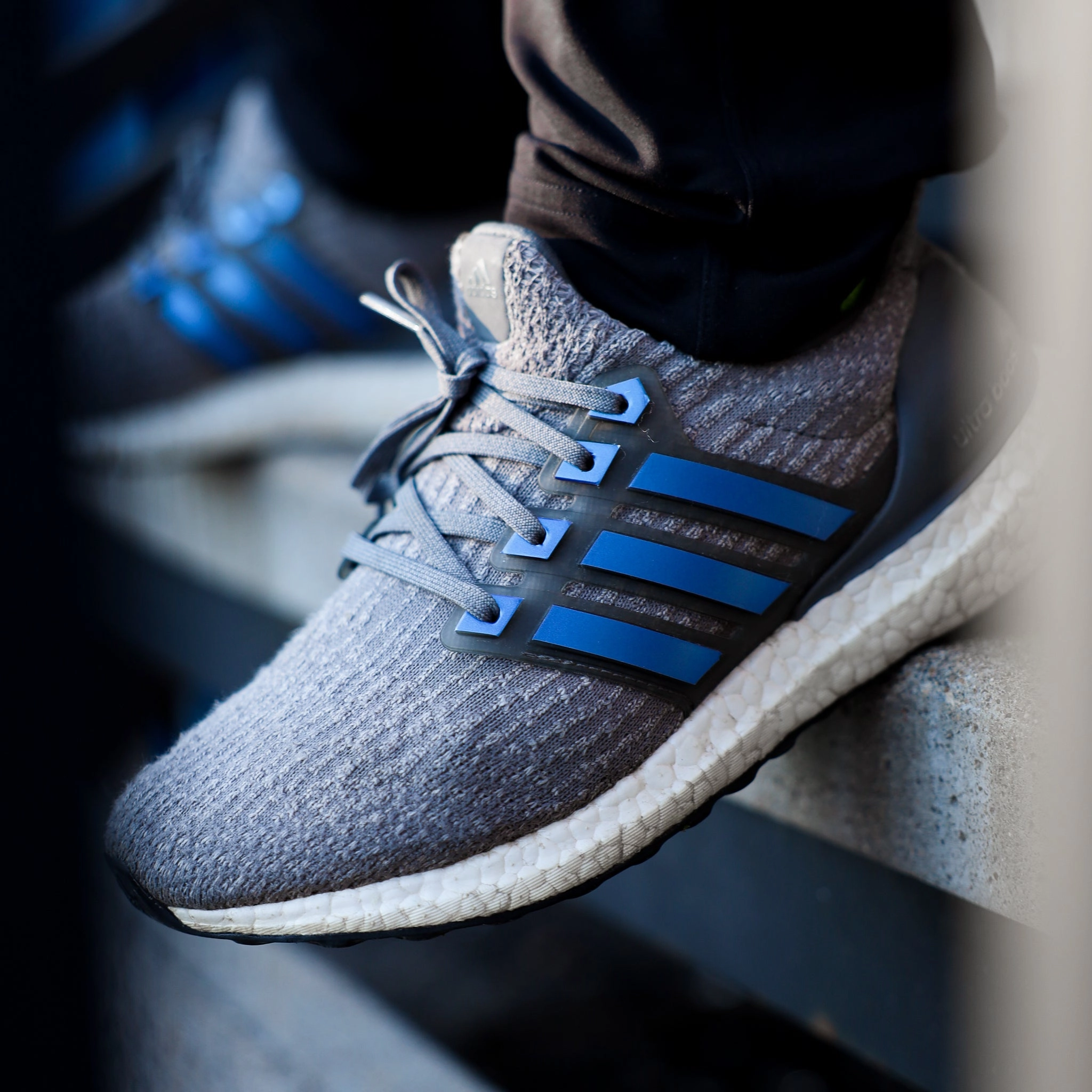 Ice Blue Color Shift Stripes for Ultra Boost Deadpool Shoes Adidas