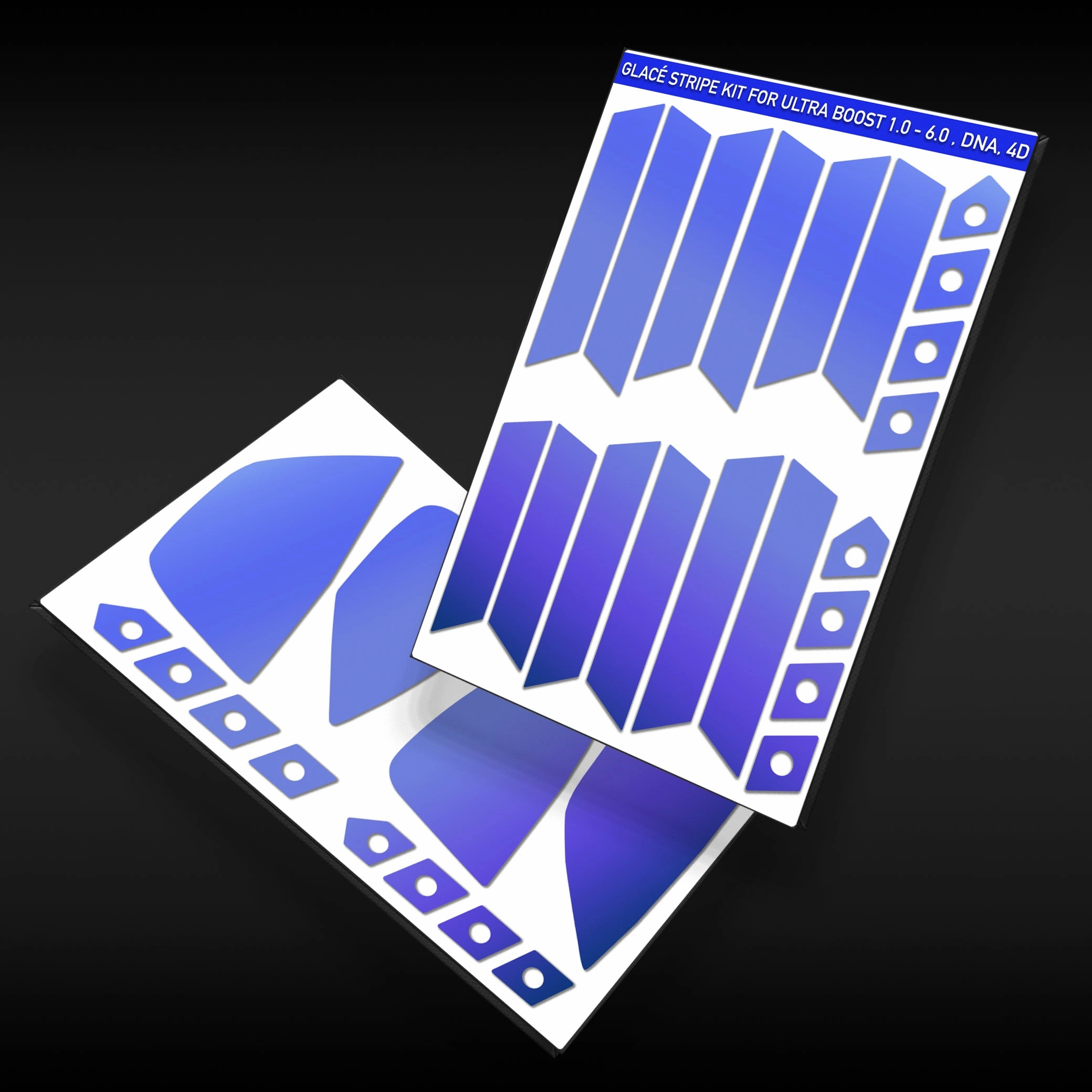 Ice Blue Color Shift Stripes for Ultra Boost Adidas Deadpool And Wolverine Shoes