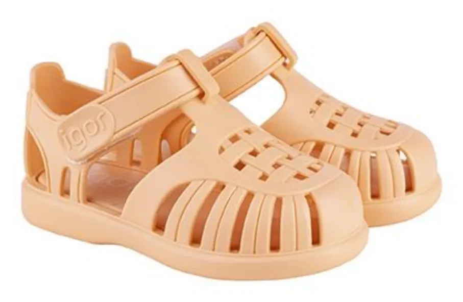 Fisherman Leather Sandals Igor S10271 Tobby Solid Sandals - Apricot
