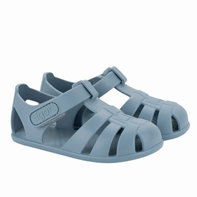 Igor Boy's and Girl's Nemo Solid Sandals, Oceano Leather Sandals Strappy