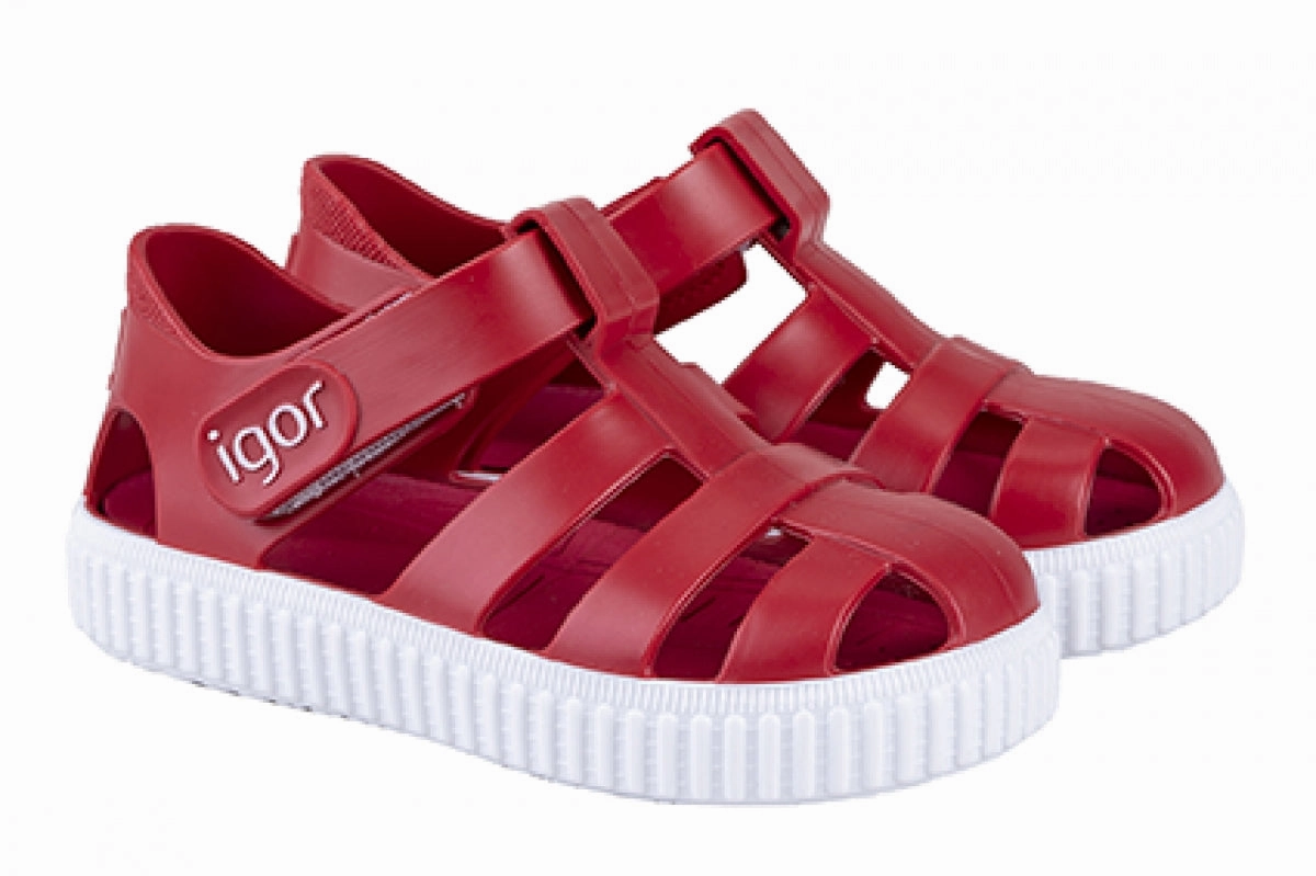 Igor Boy's and Girl's Nico Sandal - Rojo Sandals For Bunionettes