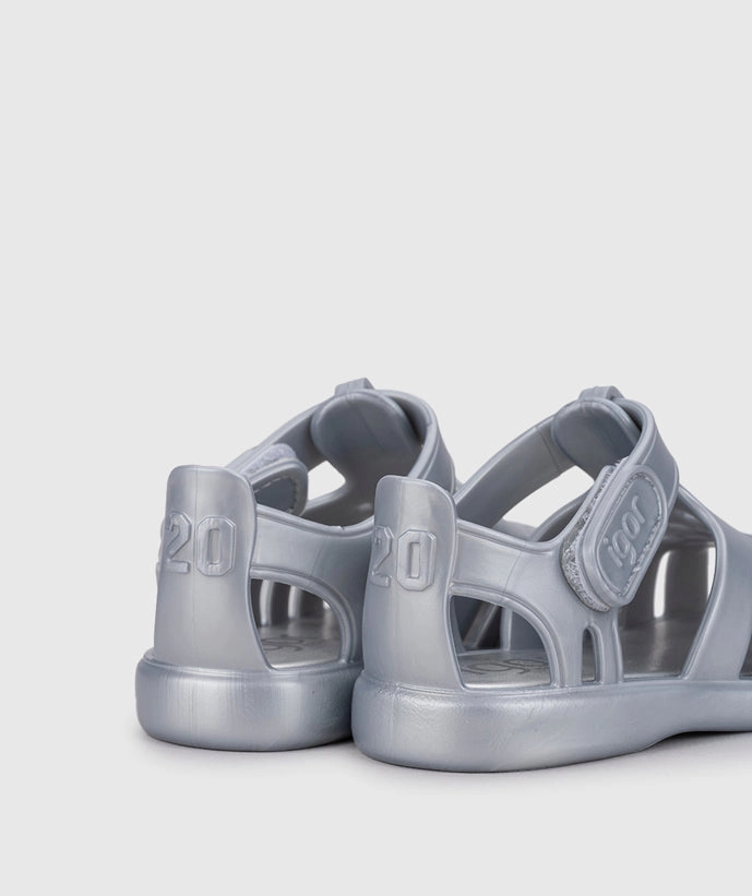 Sandals Wedge Igor Boy's And Girl's Tobby Metal Sandals - Plata