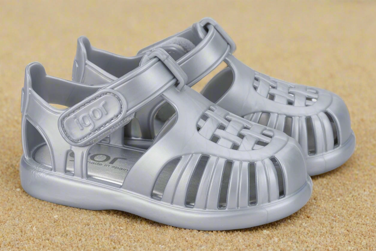 Sandals For The Bride Igor Boy's And Girl's Tobby Metal Sandals - Plata