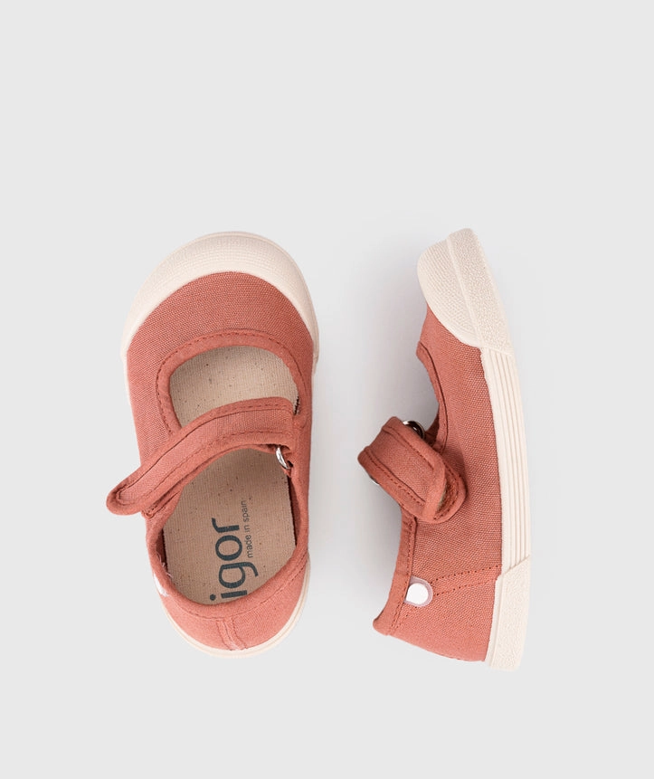 New Comfort Casual Shoes Igor Girl's Lona Mercedes Shoes - Terracota