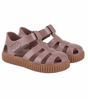 Igor Girl's Nico Caramelo Sandal, Rosa Wedge Platform Sandals