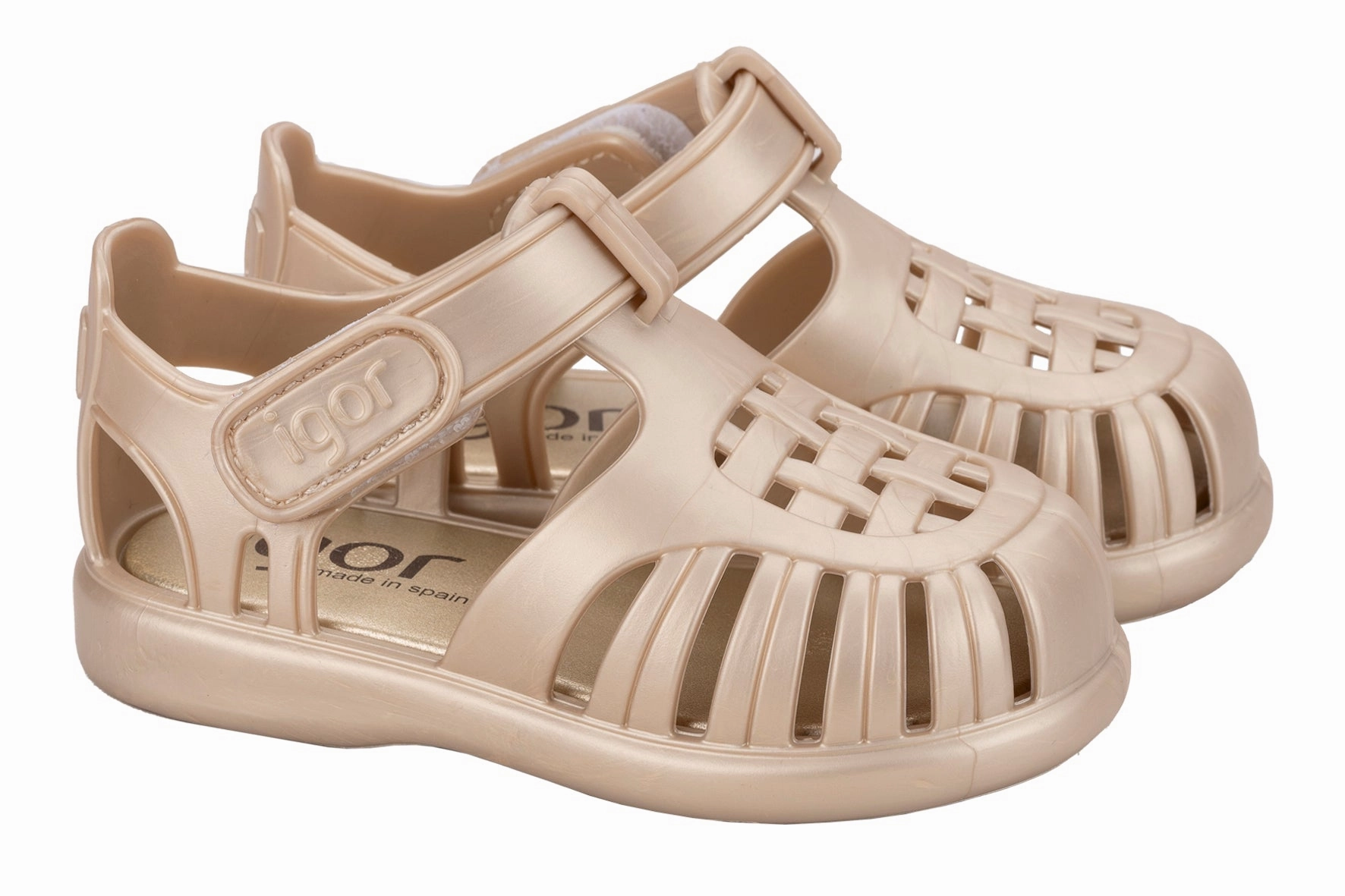 Igor Girl's Tobby Metal Sandals - Platino Footjoy Golf Sandals
