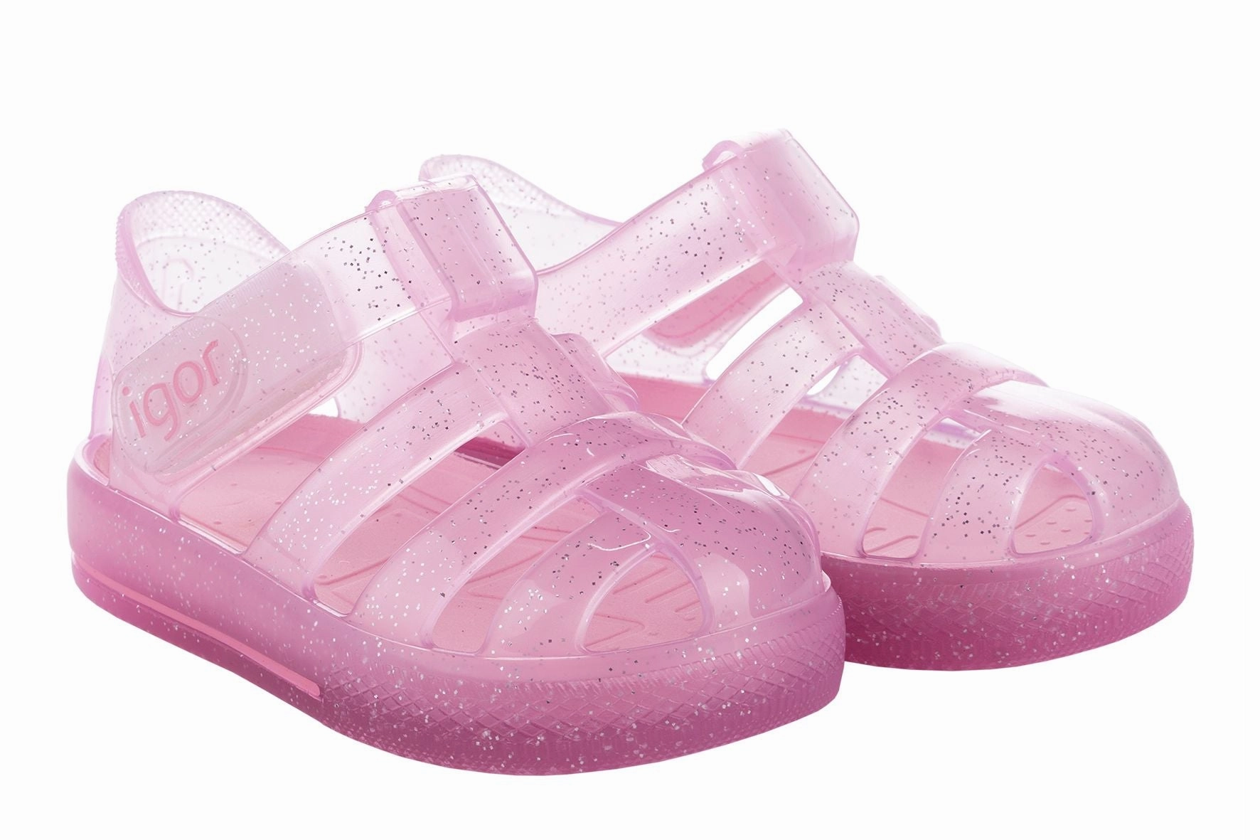 Sandals St Lucia La Toc Igor S10265 Girl's Star Glitter Sandal - Rosa