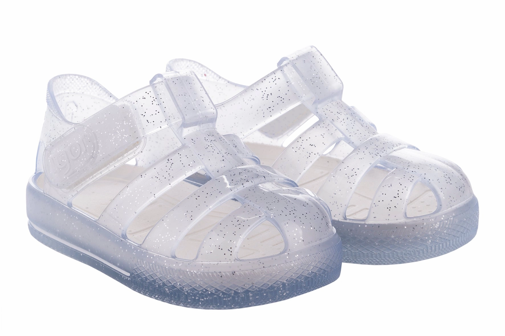 Comfortable Sandals Igor S10265 Star Glitter Sandal - Cr. Transparente