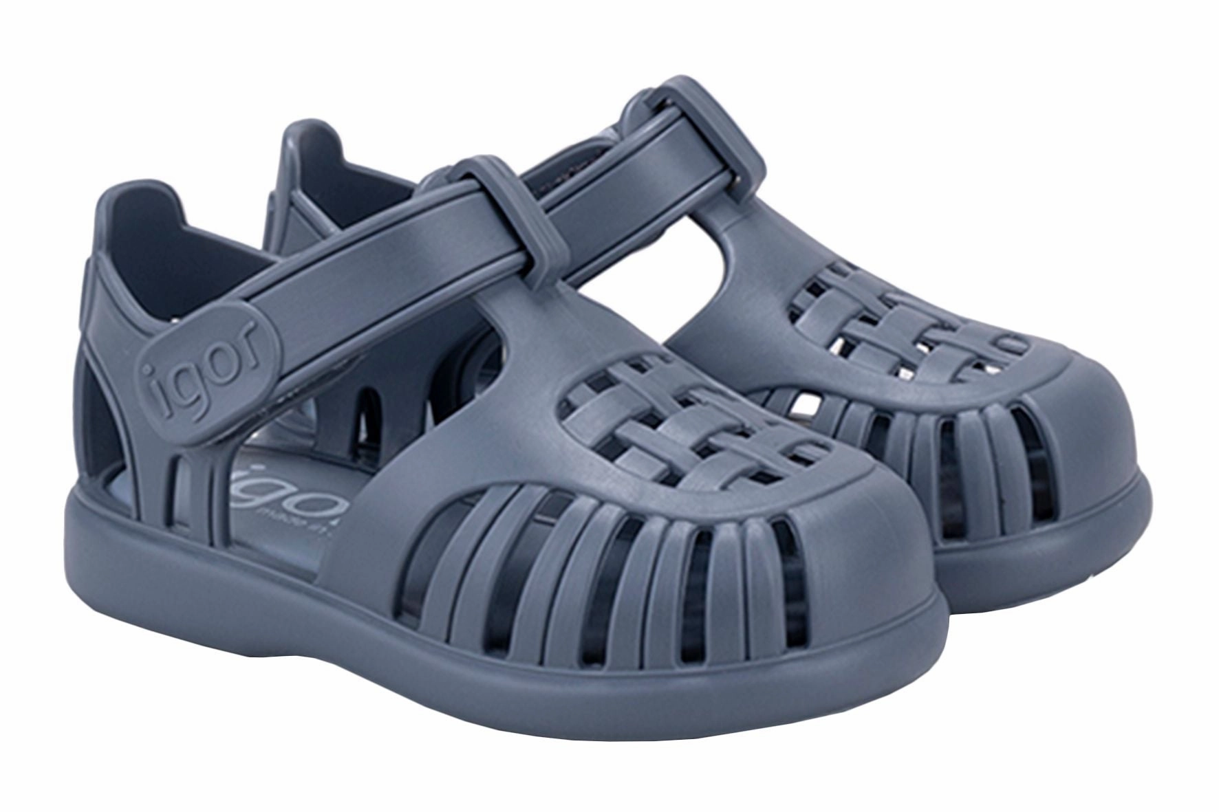 Igor S10271 Girl's & Boy's Tobby Solid Sandals - Azul Sword Of Sandals 2