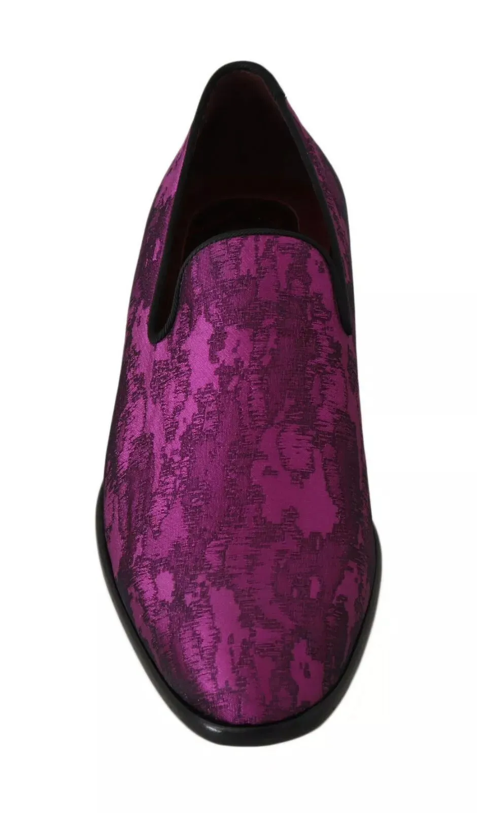 Purple Jacquard Loafers Dress Formal Shoes Fashion Loafers